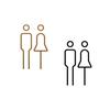 Male Female Toilet Sign Restroom Signage Bathroom Sign Decals Toilet Door Sign for Restaurant Parks Shopping Mall Office Hotel