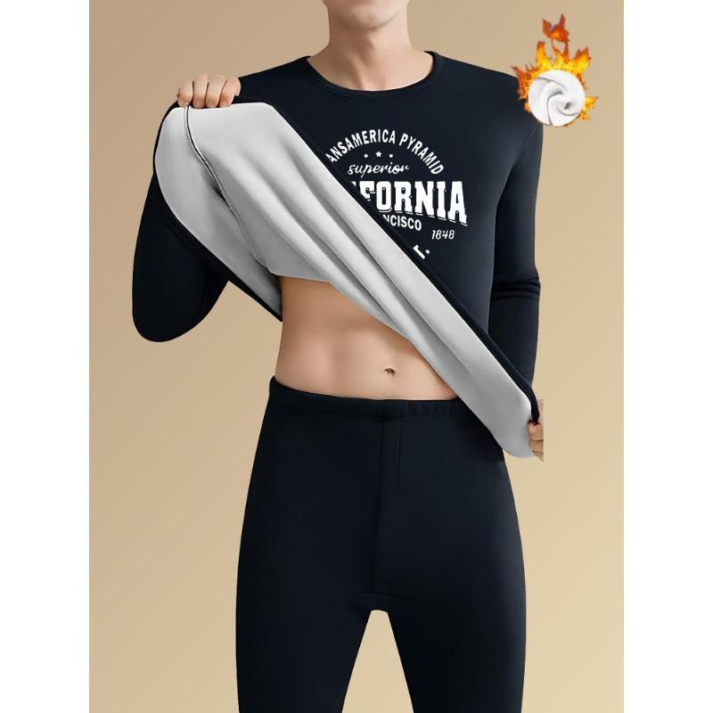 

Men s Thermal Long Sleeve Top, Elastic Cuffs & Warm, Perfect for Cold Nights XXL чорний