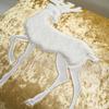 Gold Pillowcase with Reindeer and Snowflake Embroidery - Christmas Cushion Cover