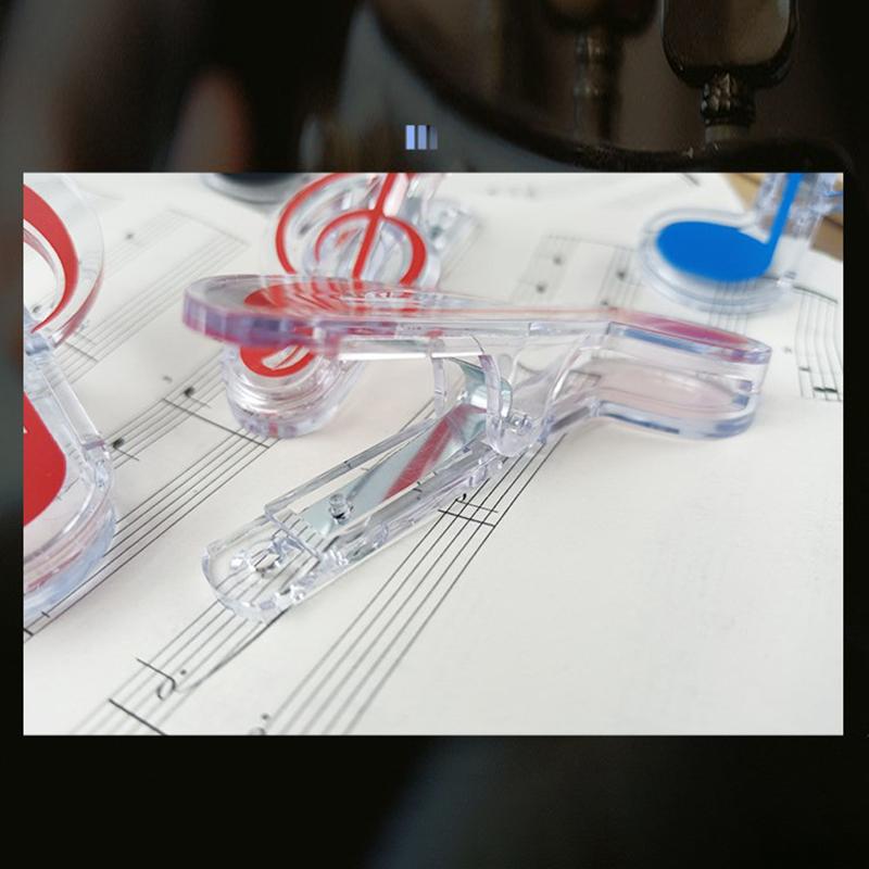 Book Paper Sheet Clips Steel Spring Score Funny Mini Music Folder Clips Decorative Paper Musical Notation Clips