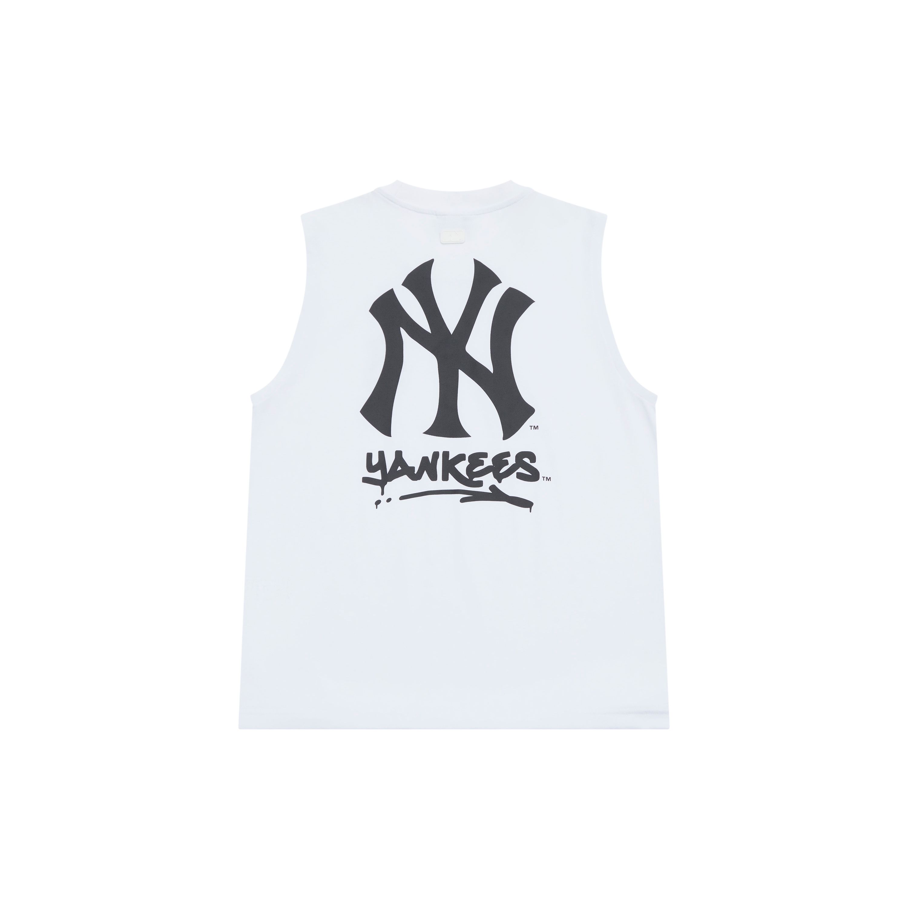 MLB New York Yankees Série Basique SS25 Couleur Unie Logo Brodé Impression Mode Décontractée Gilet Sans Manches Hauts Unisexes Blanc Cassé 3ATOB0253-50WHS M