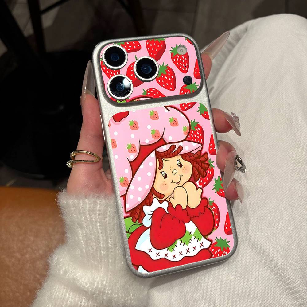 Cartoon Girl S-Strawberry S-Shortcake For IPhone 17 Pro 17 Pro Max Rear Skin Wrap Decal Protective Sticker