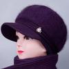 Winter Senior Hat Knitted Casual Warm Wool Hat