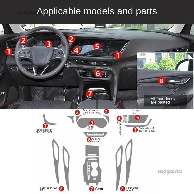Tpu Transparent Protection Film for Buick Envision S Plus - Car Interior Sticker Center Console Screen Gear Door Panel
