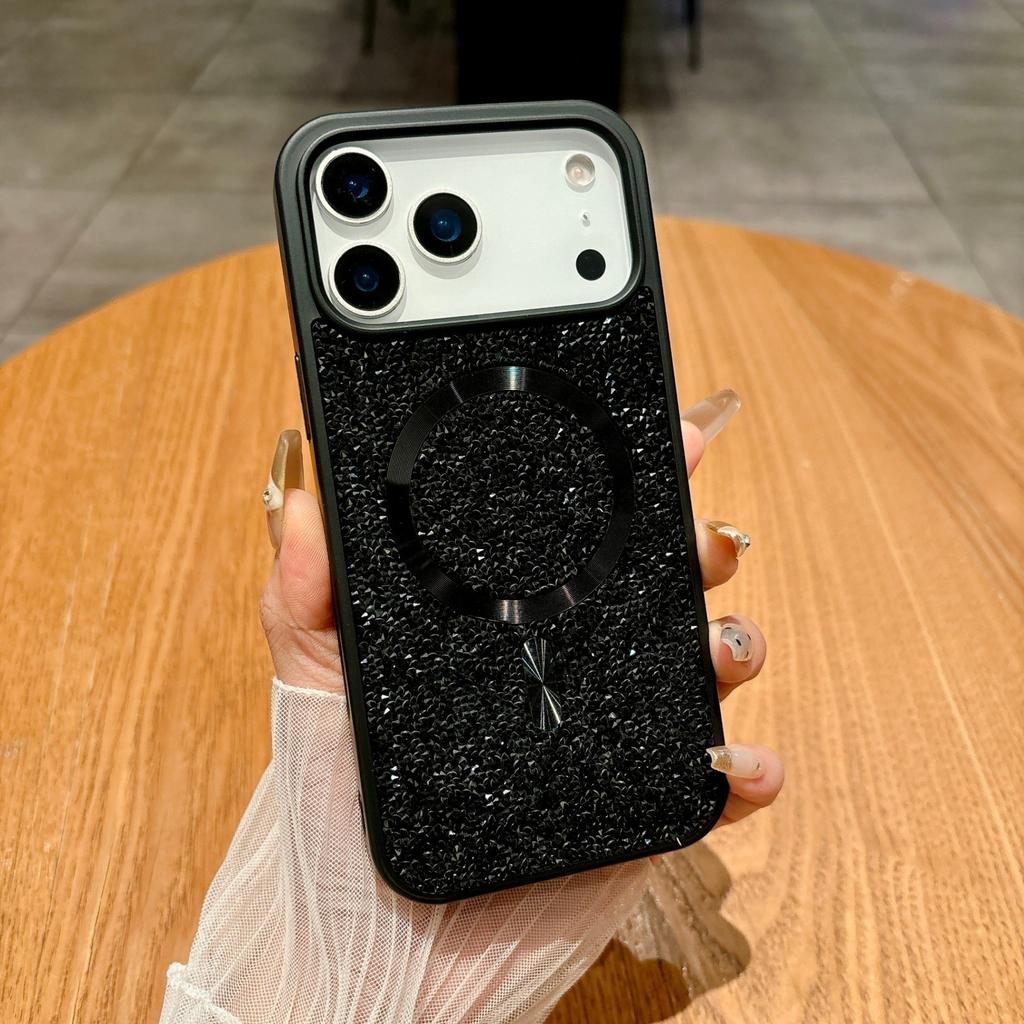 Applicable to iPhone11promax mobile phone case 11AIR full diamond 11 skin feeling luxury s11 flash diamond magnetic case s11