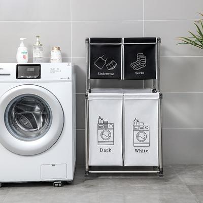 Multi-Layer Laundry Basket with Sorting Rack Bathroom Clothes Storage Organizer for Washing Machine Efficient Laundry Sorting