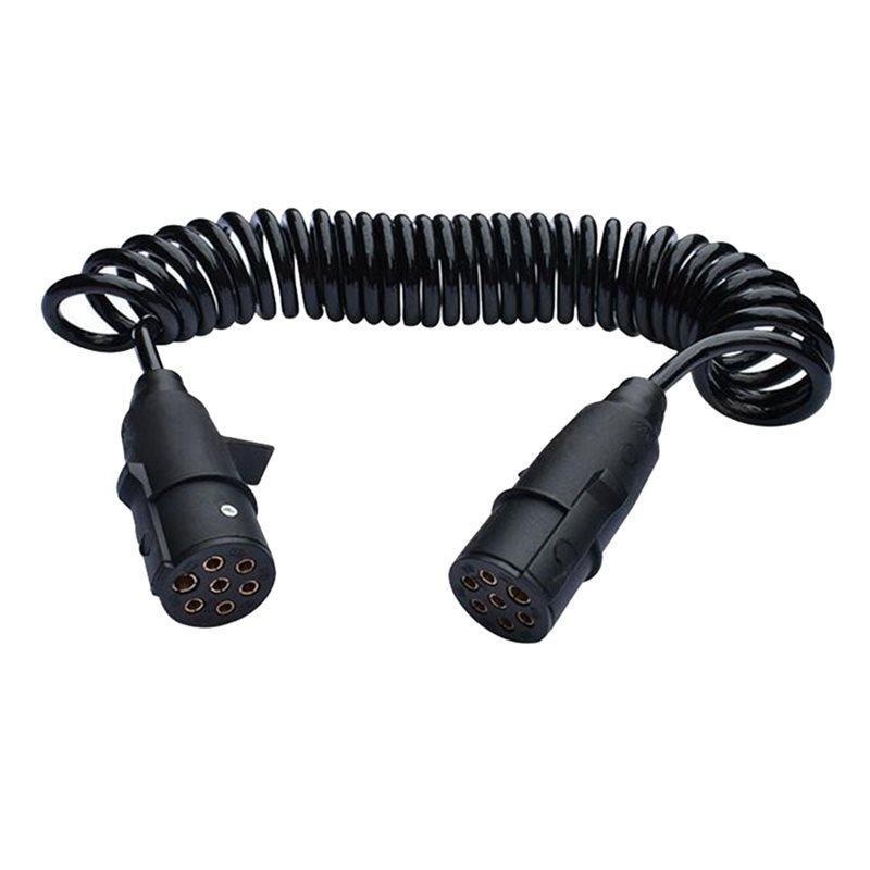 A82M-For Truck And Trailer Breakaway Electrical Plugs 7-Core Spiral Cable Semi-Trailer Connection Cable