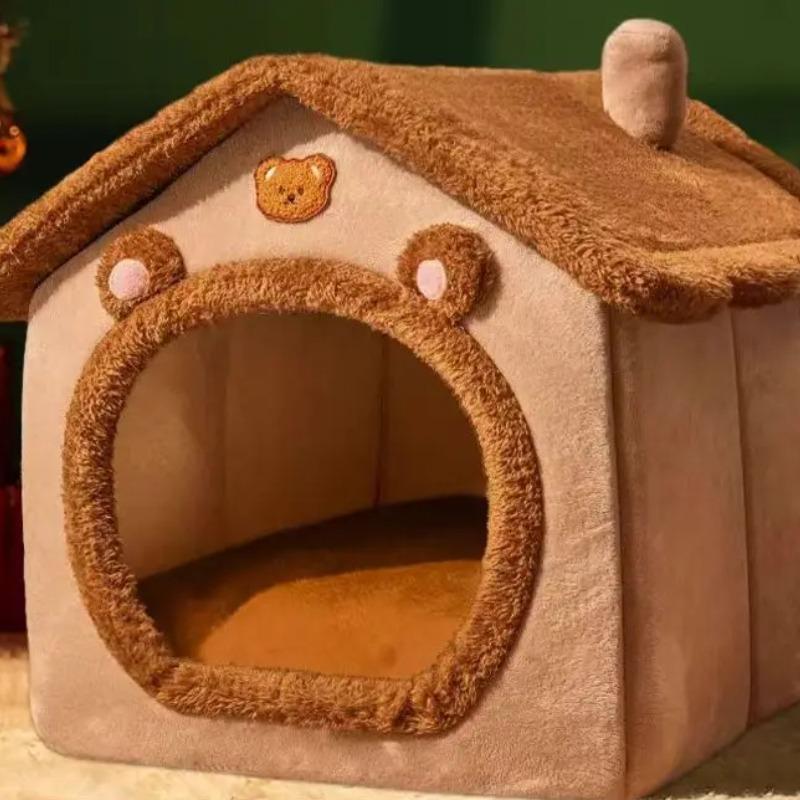 Fold Washable Dog House Indoor Puppy Cave Sofa Pet Bed House for Extra Small Dogs and Small and Medium Cats Soft New 2025