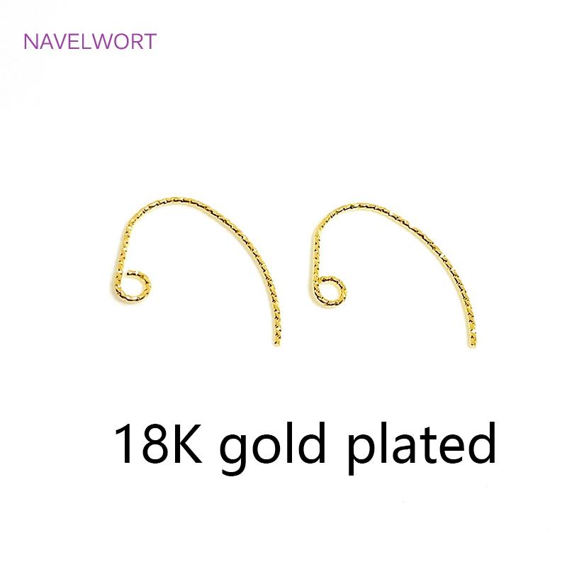 40pcs/Lot Brass Metal 14K Gold Plated Earring Hooks Clasps For DIY Earring Making Accessories Ear Wire Hooks Findings Wholesale