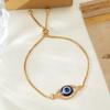 Lucky Turkish Evil Devil'S Eye Bracelet For Women Adjustable Lucky Chain Zircon Bracelet Jewelry Accessory