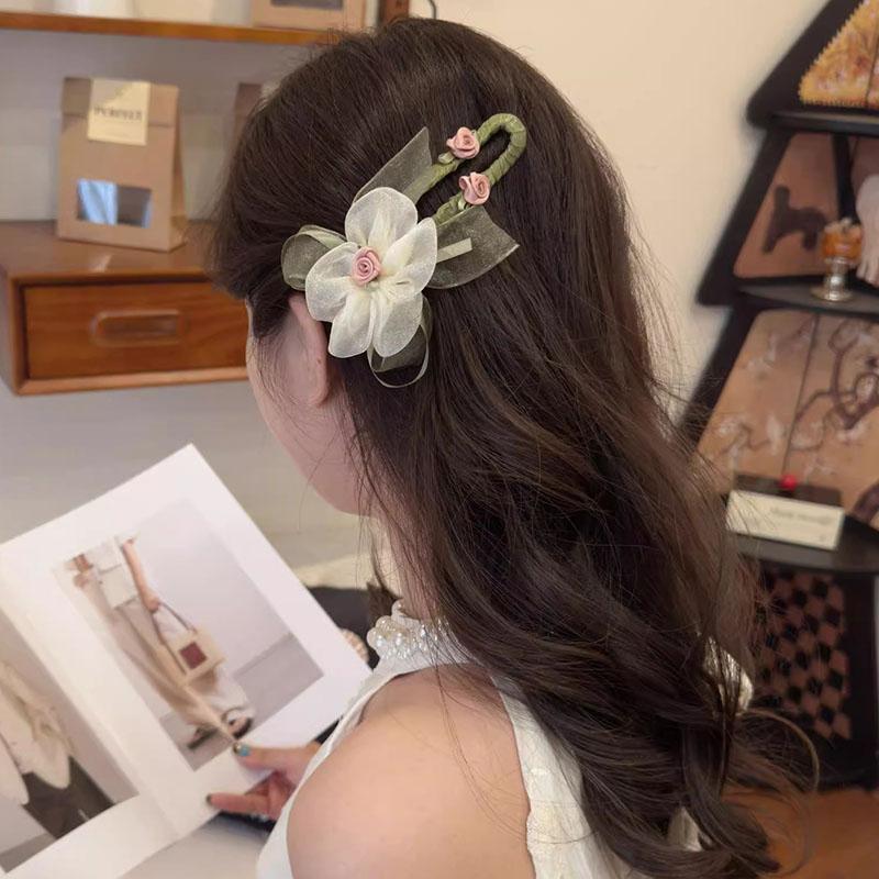 Elegante Chiffon-Blumen-Haarspangen Süße Fashiop Große Haarspangen Haarspangen Haarklammern Für Frauen Haarschmuck Geschenke