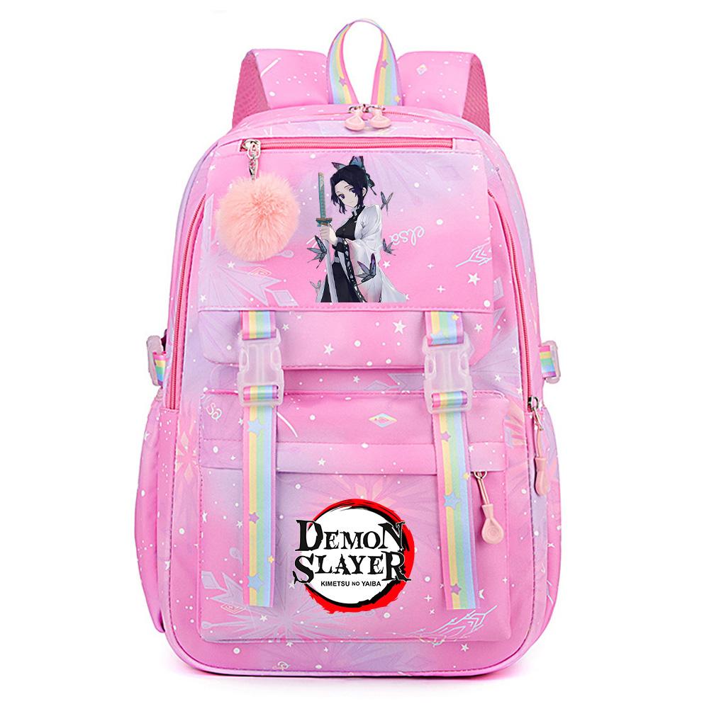 Cartoon Niedlich Dämonentöter Bedruckter Rucksack mit großem Fassungsvermögen für Teenager Schüler Rucksack Schultasche Reisetasche Geschenk