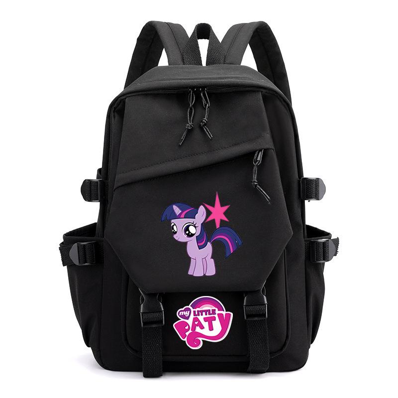 Pony Poly Rainbow Pony Printed Student School Bag Large Capacity Primary And Secondary School Student School Bag Children'S Backpack