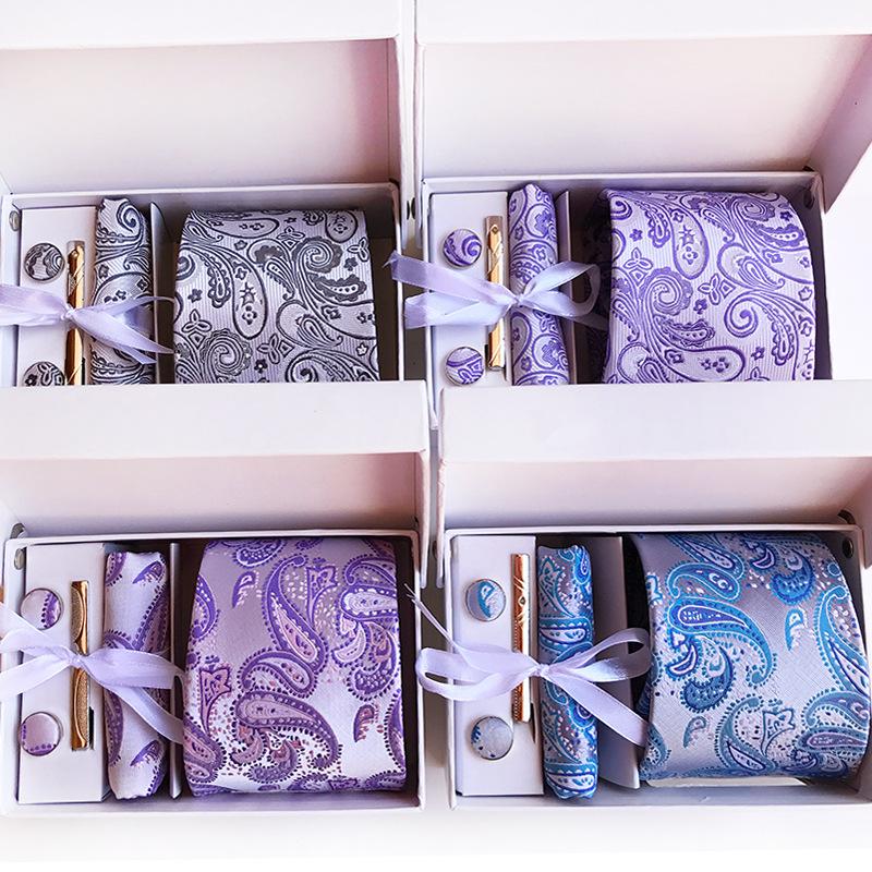 Polyester Business Executive Men'S Tie 6-Piece Gift Box Tie