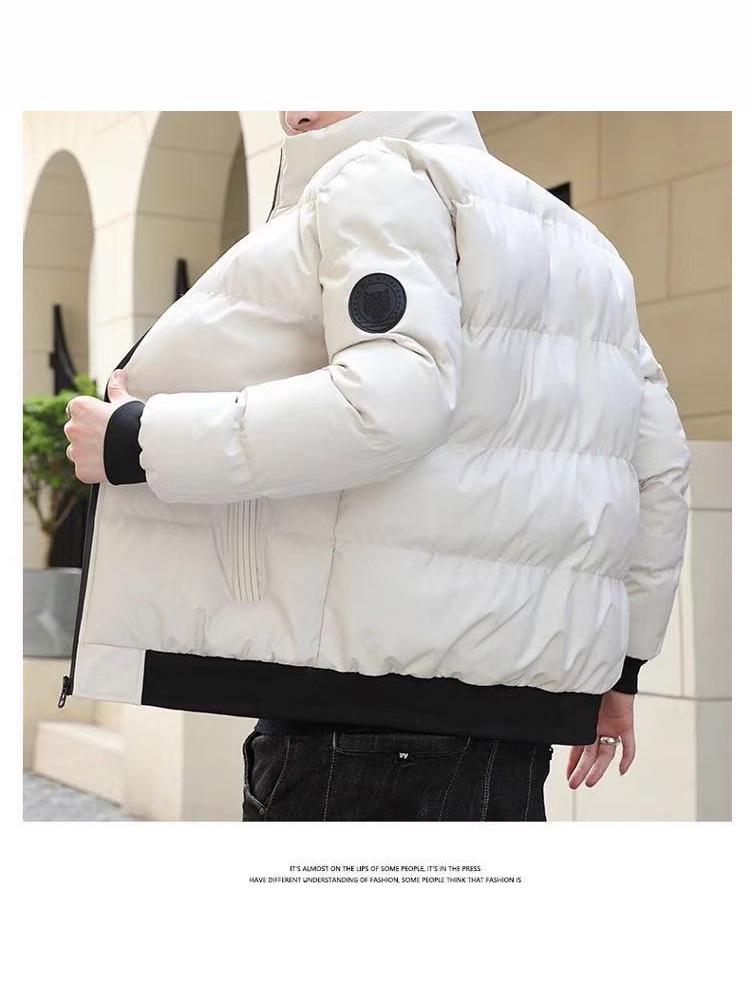 2025 Men's Stand Collar Lightweight Winter Cotton Jacket Thickened Outerwear