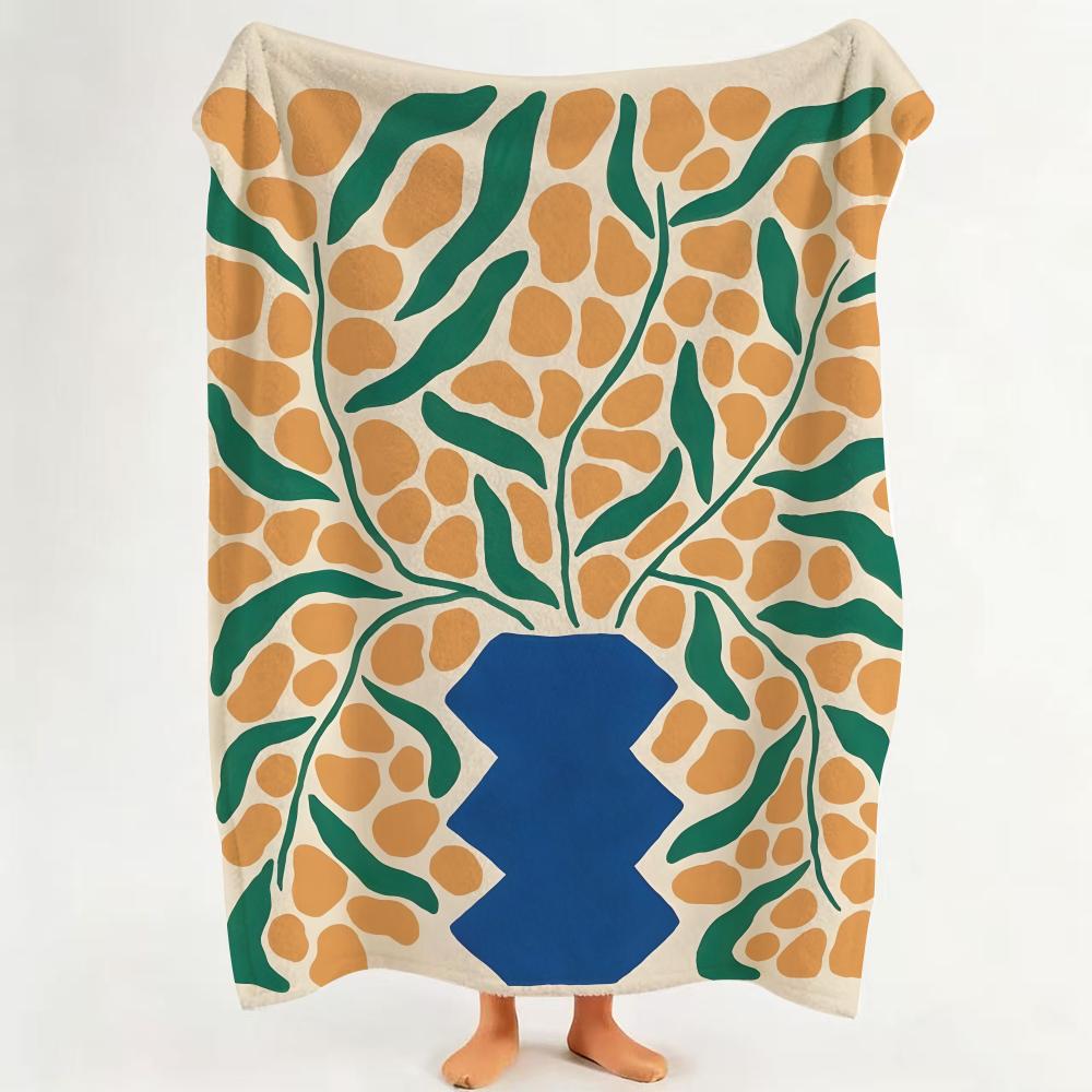 Illustrator L Liv L Lee pattern Throw Flannel Throw Blanket Suitable for Sofa Living Room Bedroom