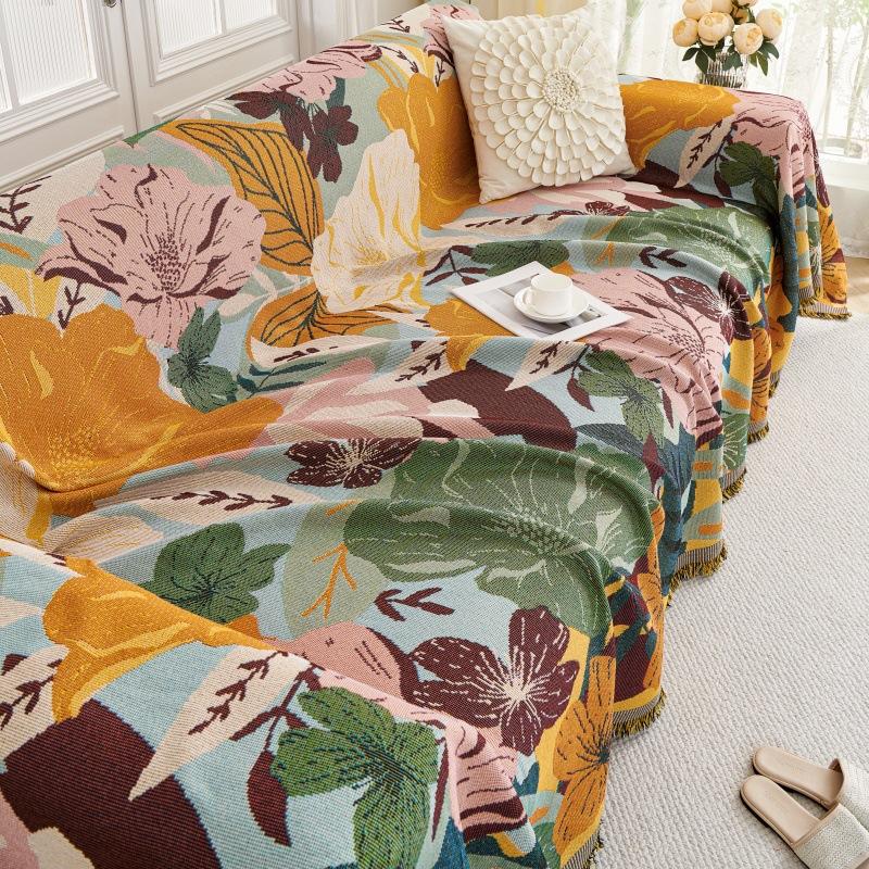 Amerikanischer Retro-Pastoralstil Einteiliger Sofabezug Staubdicht Rutschfest Dekoration Zuhause Sofa Handtuch Sommer Universelle Sofabezüge