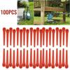 100 Stück Kunststoff-Trimmerklingen für Gartengras-Trimmer Li-18/23R für Garten-Ersatzteile Rasenmäher-Trimmerklingen