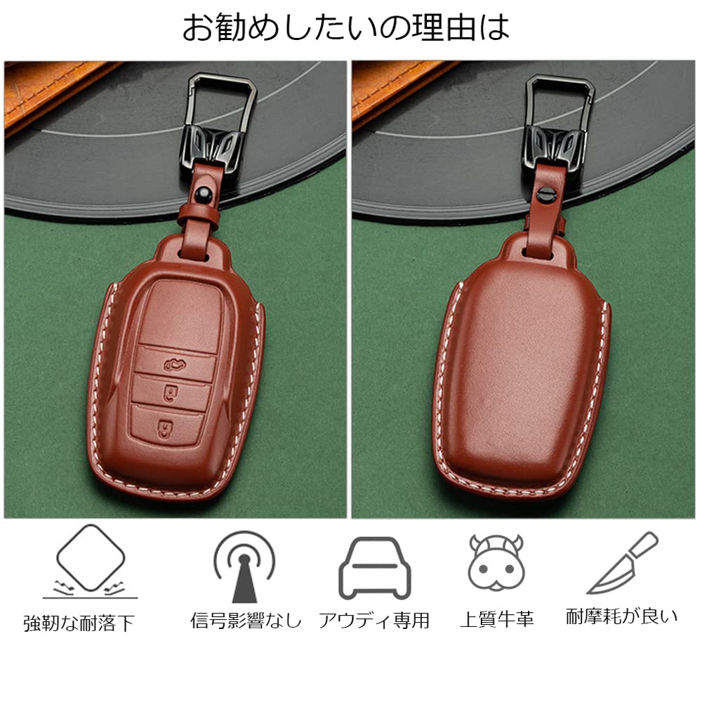 Compatible Toyota Smart Key Case, Genuine Leather Key Case, Zinc Alloy, Specially Designed To