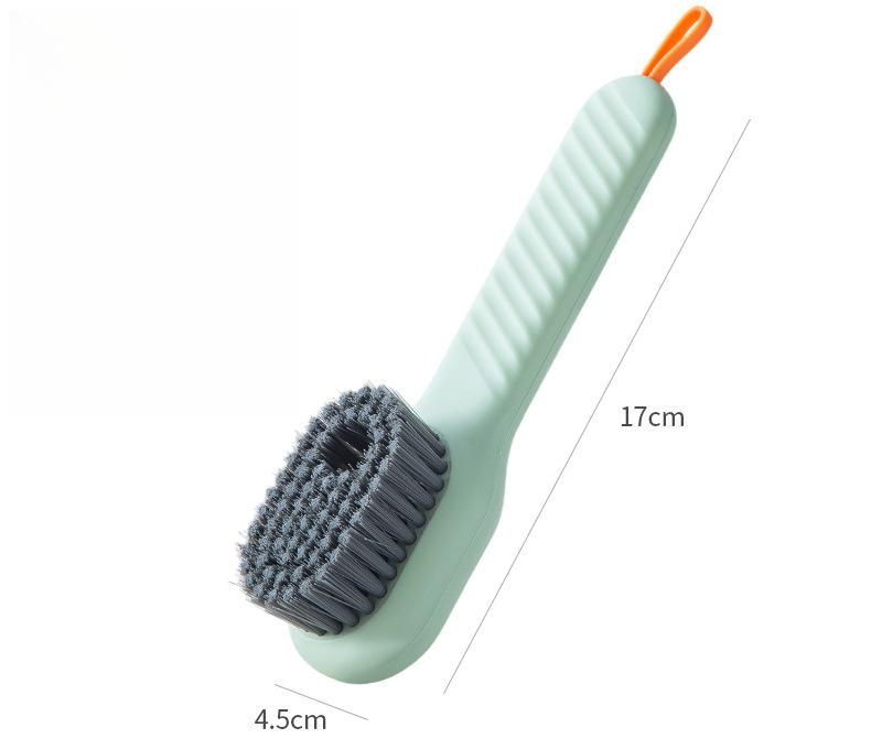 1pcs Shoes Brush Automatic Liquid Discharge Multifunction Press Out Shoes Cleaner Soft Bristles Clothes Brushes Cleaning Tool