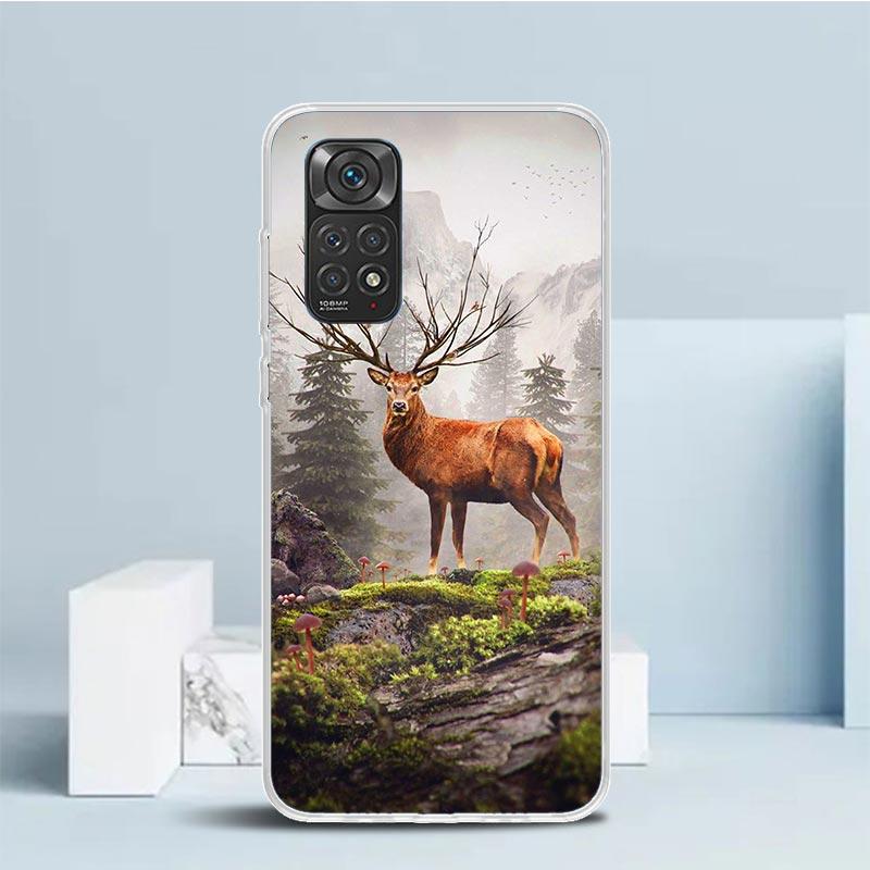 

Deer Hunting Camo Soft Cover for Xiaomi Redmi Note 15 14 13 12 Pro Plus Phone Case 14S 11S 11T 11E 10S 10 4G Pattern Shell Redmi Samsung S23