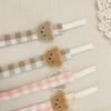 Embroidery Soother Holder Lattice Nipple Holder Clips Colorful Baby Cloth Pacifier Chain  Toddler