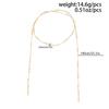SHIXIN Vintage Imitation Pearl Crystal Long Chain Necklace Women Elegant Adjustable Gold Color Sweater Chain Jewelry Accessories