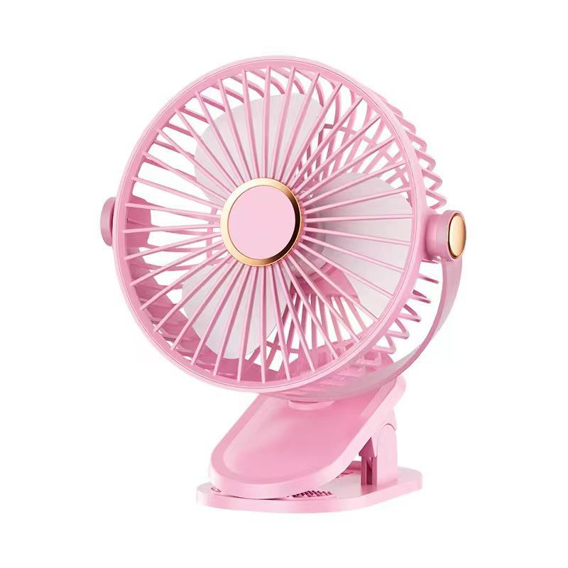 USB Rechargeable Clip-on Silent Fan for Office, Dorm, Bedside, and Stroller Use. 800mAh