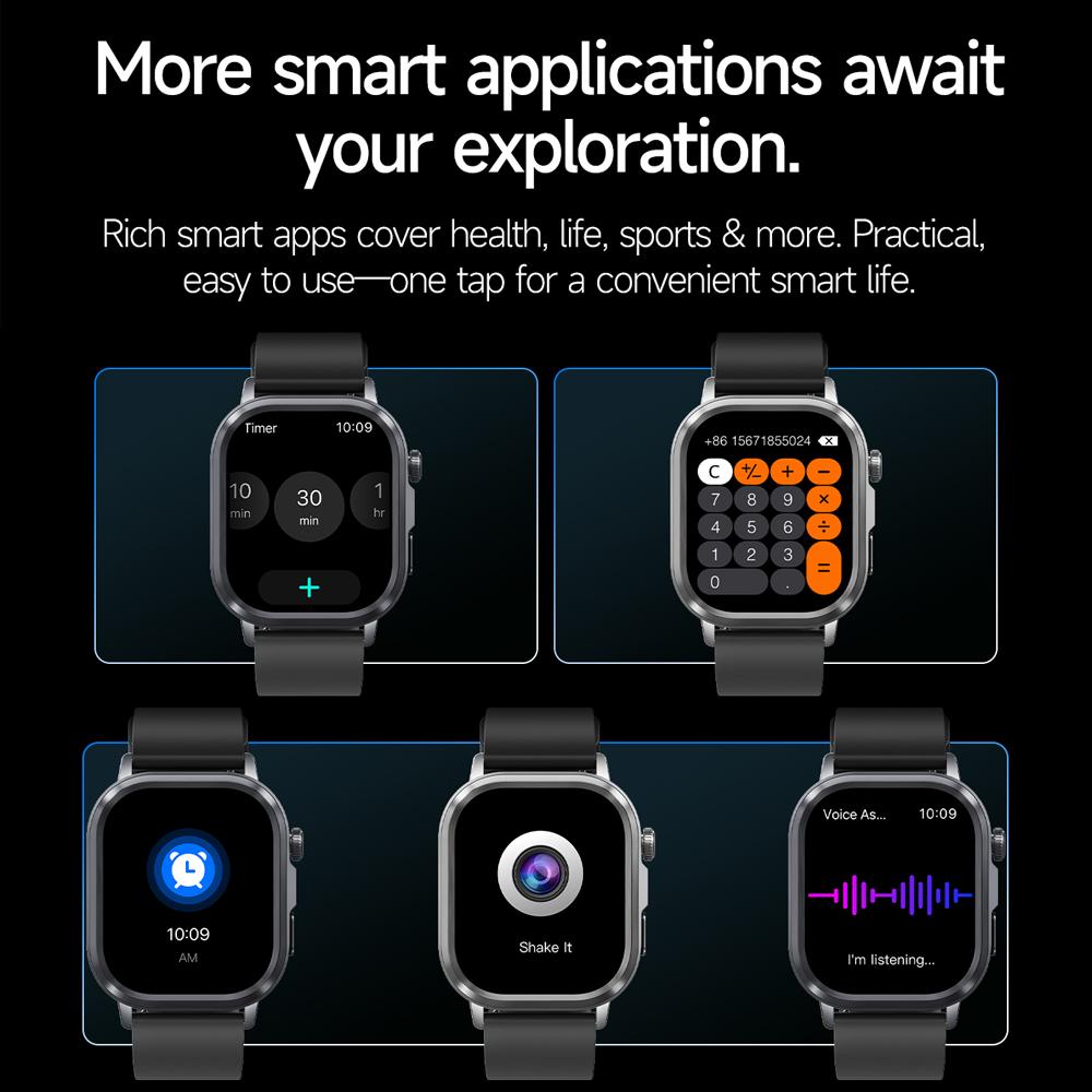 SACOSDING 2026 New Health Tracker Smart Watch Women Body Fat BMI Micro Physical Examination Bluetooth Call Smartwatch Men