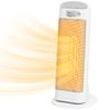 Ceramic space heater 2000 W, electric fan heater 4 modes, adjustable thermostat, 20x20x49cm, white