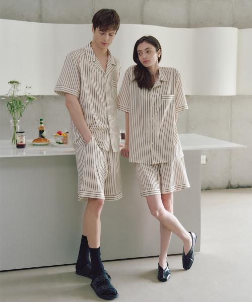 [CEID] [2PACK] (Unisex) Classic Augustine Short Sleeve Pajama Set-up [Shipped from Korea] 100% Authentic
