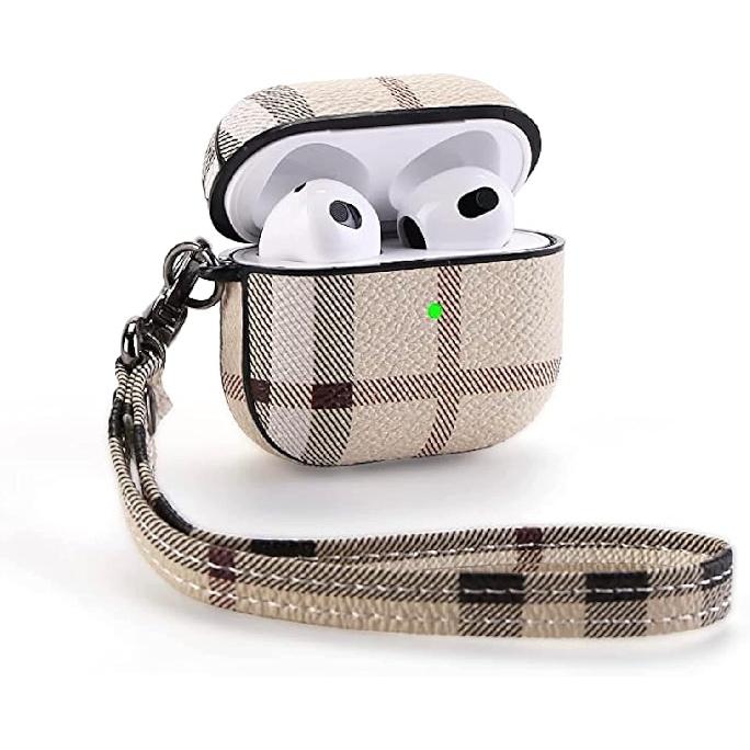 AirPods Pro 2nd Generation Case Cover AirPods Pro 2nd Case for Apple AirPods Pro2 Leather Case, Con Wrist Strap, and Keychain, for Apple