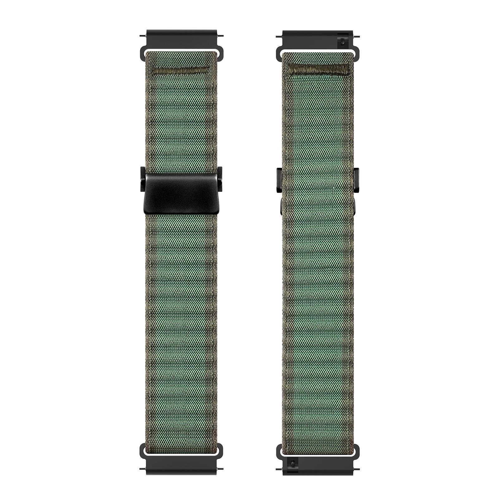 

DUX DUCIS YC Series For Samsung Galaxy Watch3 45mm/Xiaomi Watch S4 Sport Nylon Watch Band 22mm Hook Buckle Strap Green