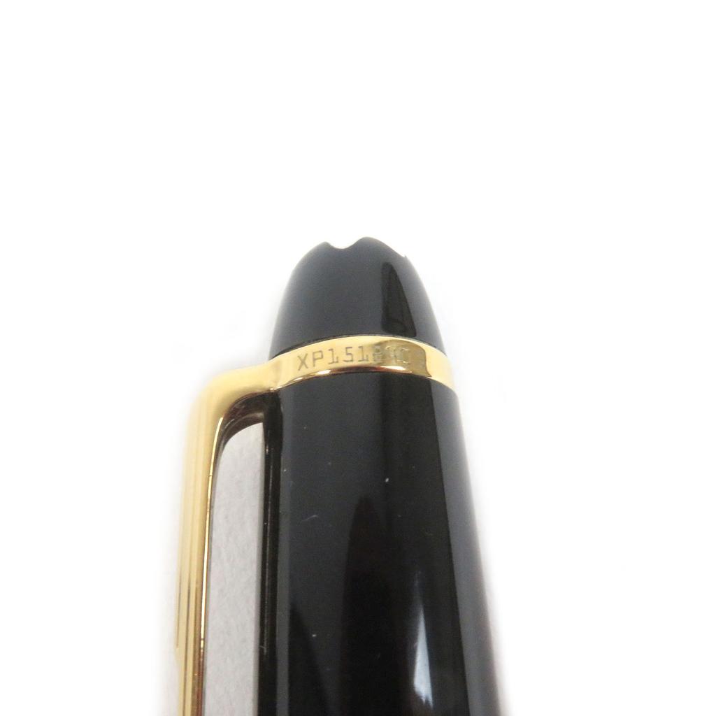 Great MONTBLANC fountain pen Meisterstck Classic Cap type Black gold 14K mens Used