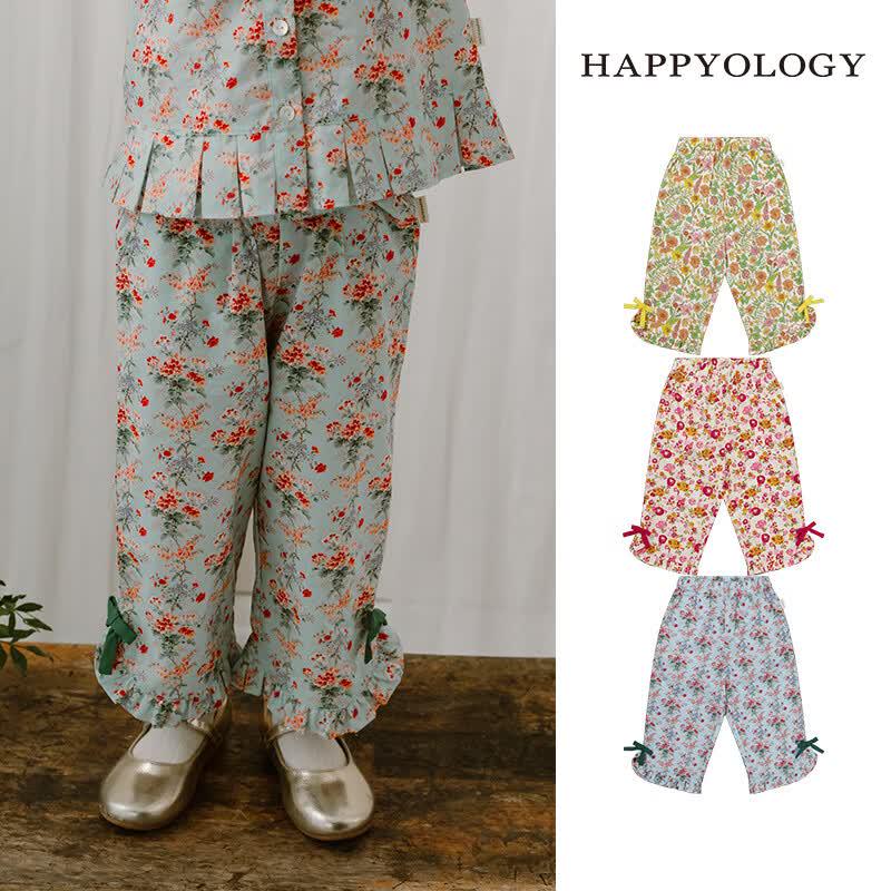 Happyology Girls Printed Ruffle Cropped Cotton Pants 92cm