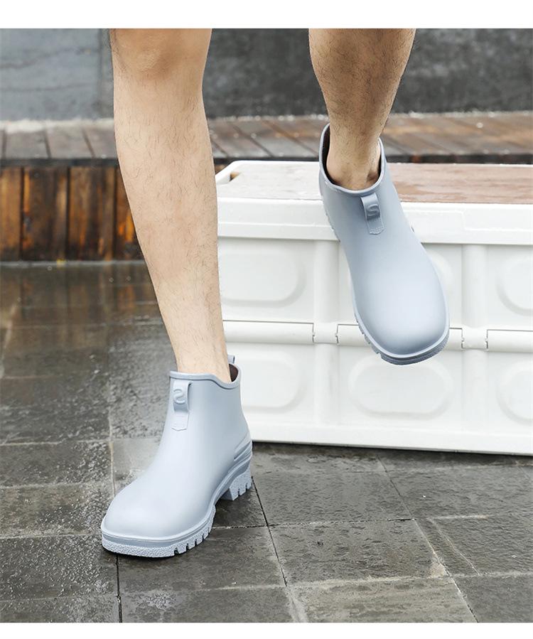Unisex Chelsea Rain Boots - Short Tube, Fashionable Outdoor Wading Shoes, Low-Top Rubber Galoshes