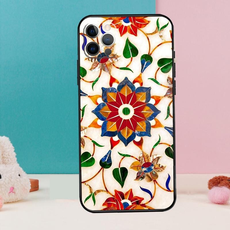 Moroccan Tile Phone Case For iPhone 16 14 13 12 11 15 Pro Max 12 13 mini XR 15 16 Plus 16e Cover Coque