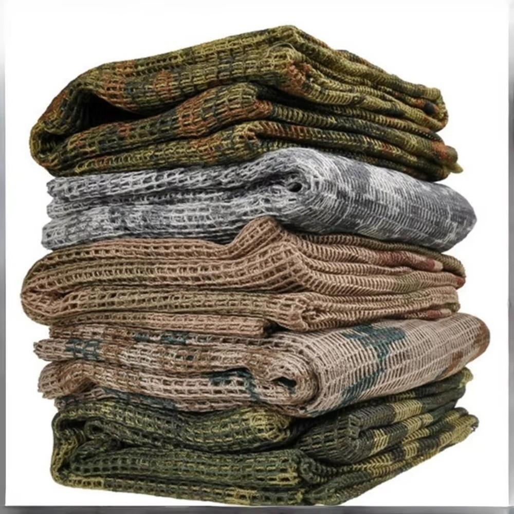 Camouflage Head Wrap Breathable Netting Neck Scarf Durable Mesh Scarf  Outdoor Sports