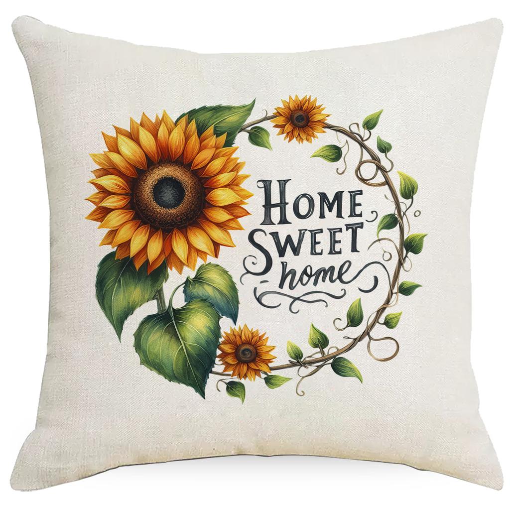 Sunflower Pillow Case European and American Style Home Sofa Pillow Combination Color Sofa Pillow