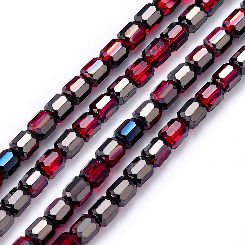 8mm Glass Column Beads Crystal Barrel Faceted Loose Spacer Craft Beads for Bracelet Necklace Earring Wind Chime Jewelry Making