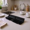 Grey Black Draining Drying Tray Silicone Sink Protector Draining Mat  Home Supply