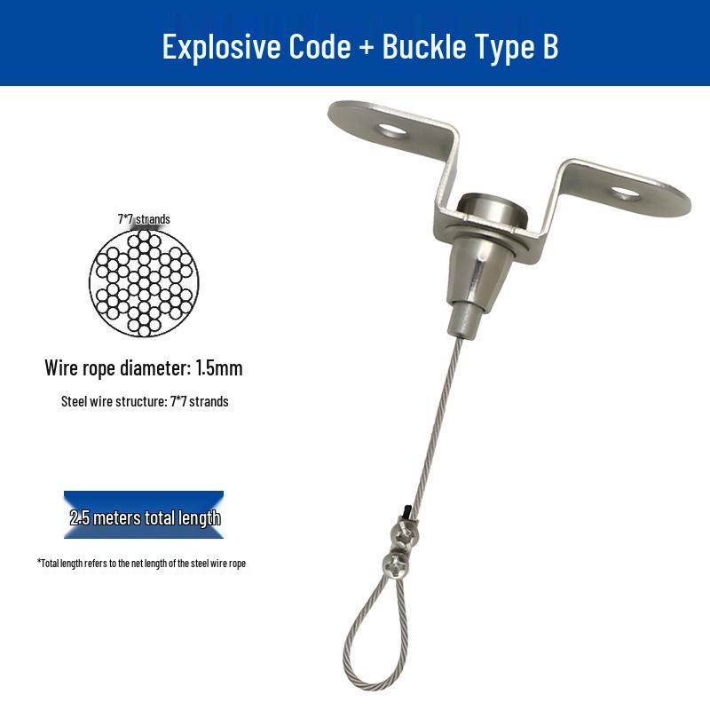Adjustable Safety Hanging Kit: Rope, Buckle & Acrylic Board Line