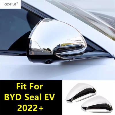 Pour BYD Seal EV - 2025 Coques de Rétroviseur Latéral Arrière de Voiture Cache Décoratif Garniture Accessoires ABS Chrome / Fibre de Carbone