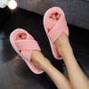 New Style Open-toed Corduroy Home Indoor Floor Light and Comfortable Open-toe Slippers