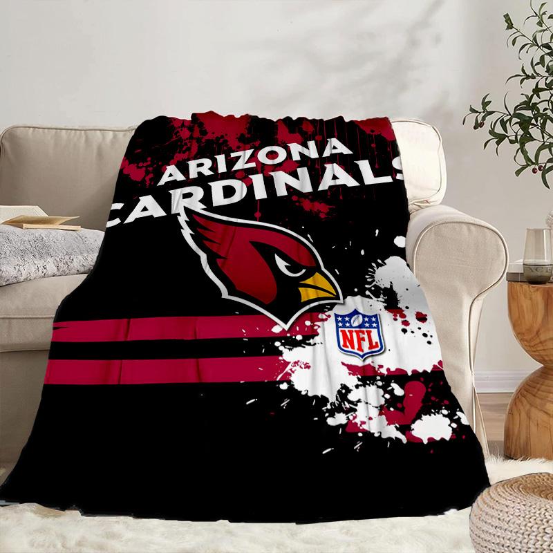 Arizona Cardinals Flag Portable Blanket/Soft Blanket Bedding Blanket Suitable for Travel Camping Living Rooms Offices Sofas Fan Gifts