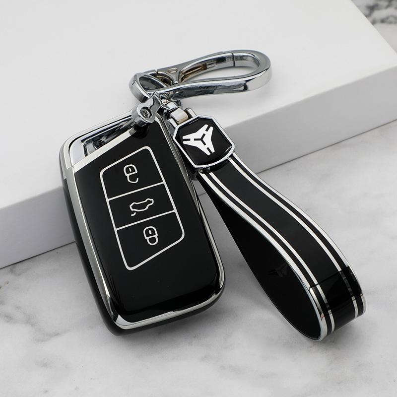 Silver Tpu Car Smart Key Case Cover For   Volkswagen Vw Tiguan Mk2 Magotan Passat B8 Cc For Skoda Superb A7 Accessories