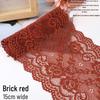Bordo in pizzo elastico morbido largo 15 cm per decorazione di abbigliamento e gonne fai da te in bianco o nero