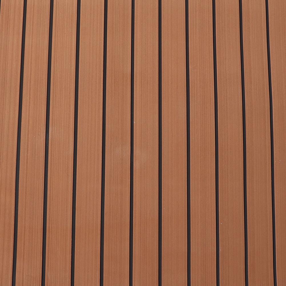 EVA Flooring Mat 120x240cm Non-Slip Self Adhesive Decking Pad Decoration for Marine Boat Yacht(Light Brown Black )