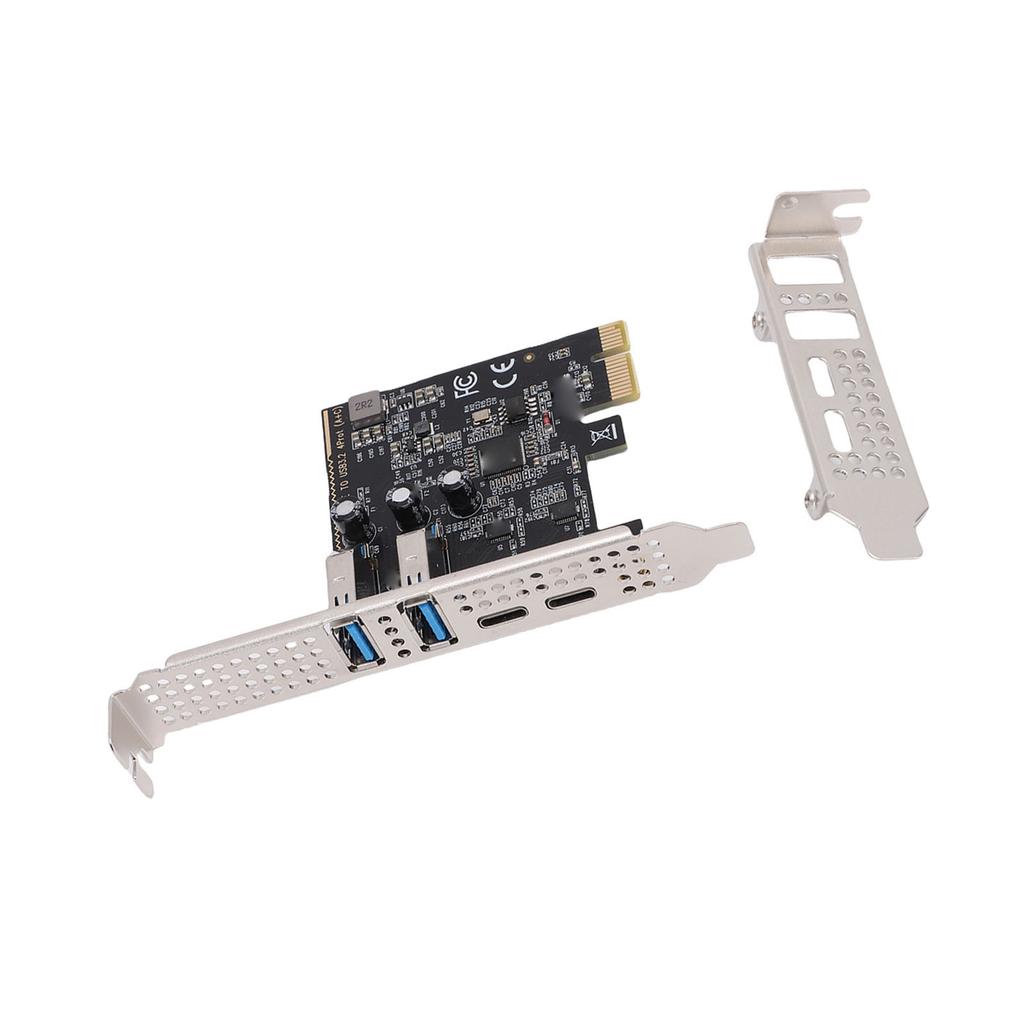 Placa de Expansão PCIe para USB 3.2 Gen 1 Largura de Banda 5Gbps 2 Portas Tipo C e 2 Portas Tipo A Adaptador PCI Express para Desktop Suporte para