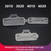 Reusable Cable Label Case with Clear Viewing Cover for Wire Organization, Quick Label Reading, and Pack of 100